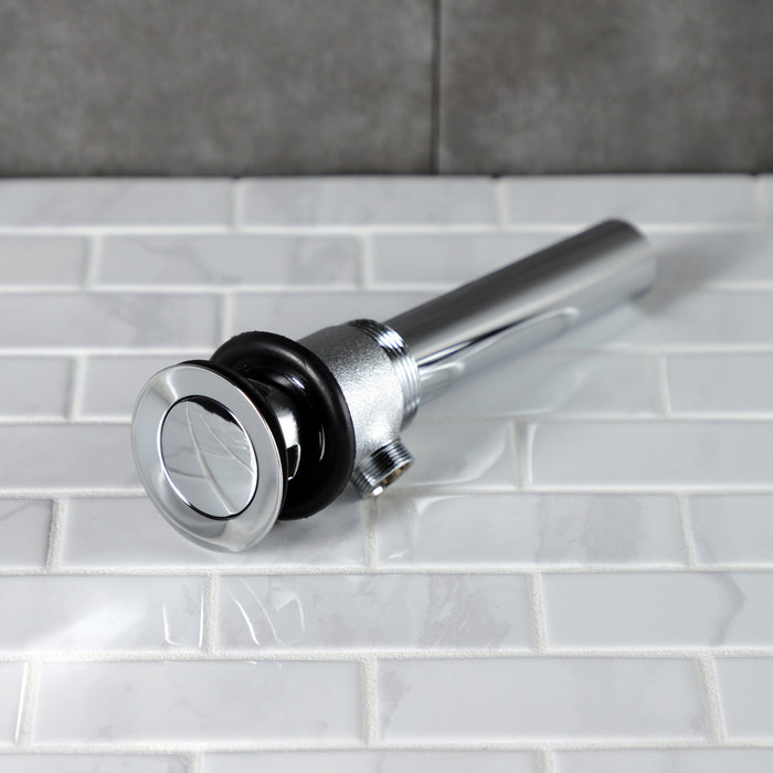Kingston Made To Match KBT2121 Brass Pop-Up Bathroom Sink Drain with Overflow, 22 Gauge, Polished Chrome