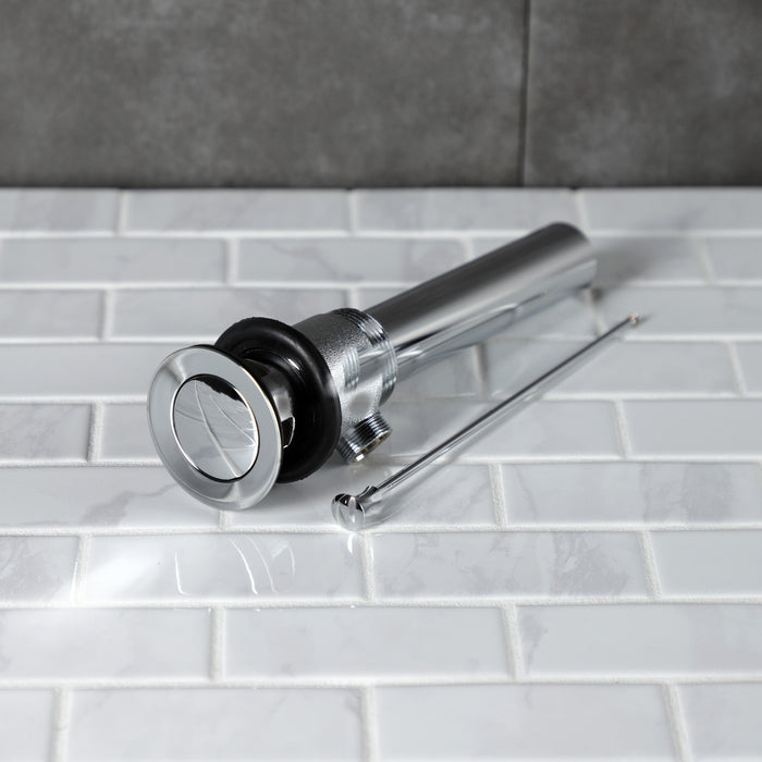 Kingston Made To Match KBT2121 Brass Pop-Up Bathroom Sink Drain with Overflow, 22 Gauge, Polished Chrome