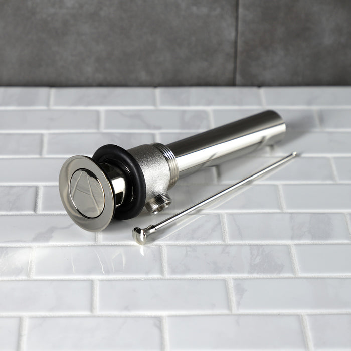 Kingston Made To Match KBT2126 Brass Pop-Up Bathroom Sink Drain with Overflow, 22 Gauge, Polished Nickel