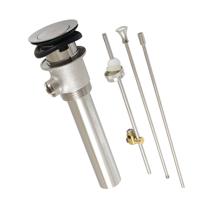 Kingston Made To Match KBT2126 Brass Pop-Up Bathroom Sink Drain with Overflow, 22 Gauge, Polished Nickel