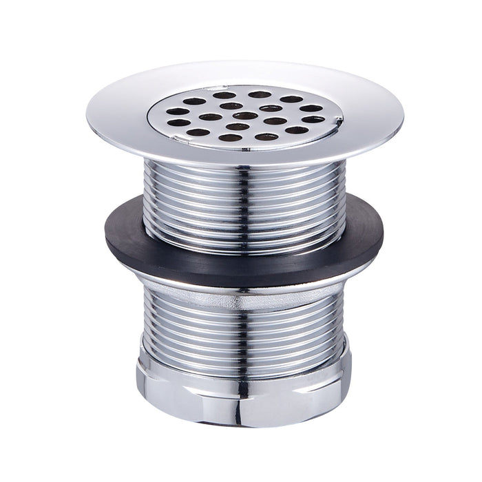 Towne 30-Inch Cast Iron Wall Mount Single Bowl Kitchen Sink with Wall-Mount Bridge Kitchen Faucet and Basket Strainer, Polished Chrome