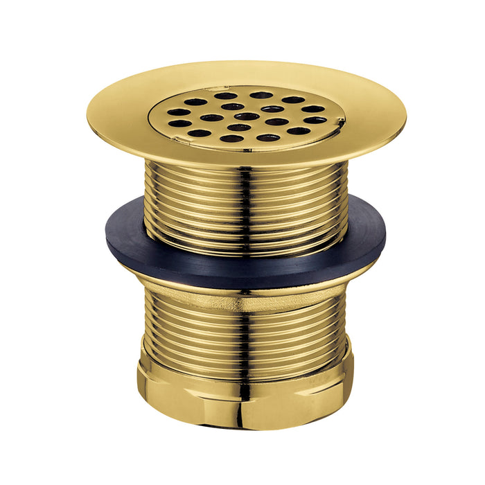 Kingston Tulare KBU1007 - Seattle 2-Inch Brass Grid Bar/Utility Sink Basket Strainer, Brushed Brass