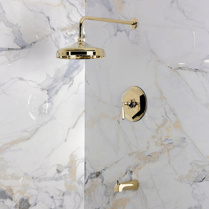 Kingston Tulare KBX4632HLT - Metropolitan Single-Handle Tub and Shower Faucet, Trim Only, Polished Brass