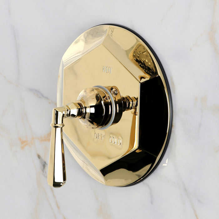 Kingston Tulare KBX4632HLT - Metropolitan Single-Handle Tub and Shower Faucet, Trim Only, Polished Brass