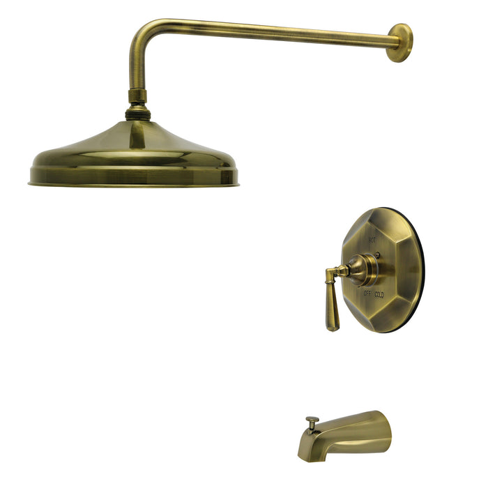 Kingston Tulare KBX4633HLT - Metropolitan Single-Handle Tub and Shower Faucet, Trim Only, Antique Brass