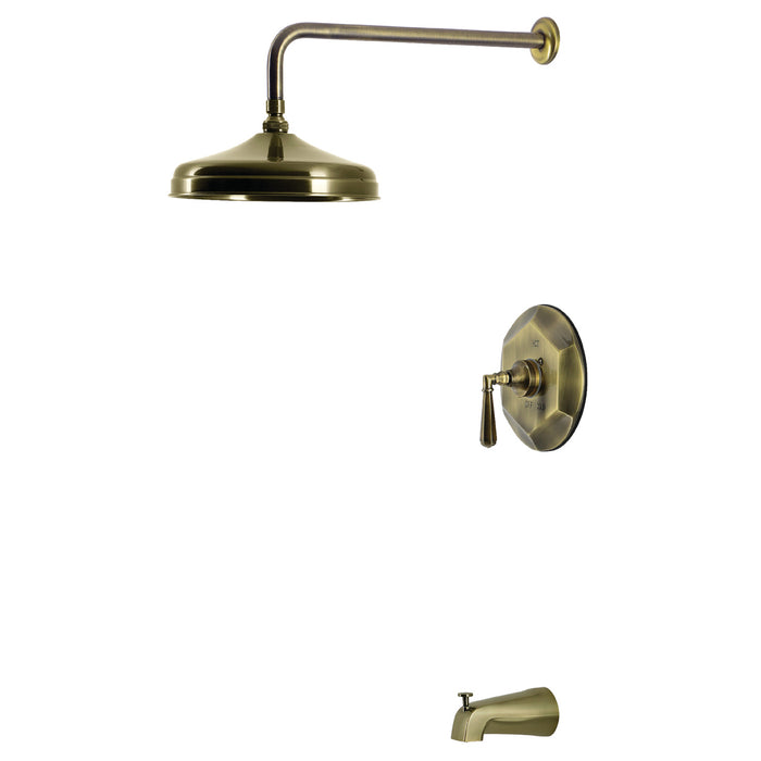 Kingston Metropolitan KBX4633HL Single-Handle Pressure Balanced Tub and Shower Faucet, Antique Brass