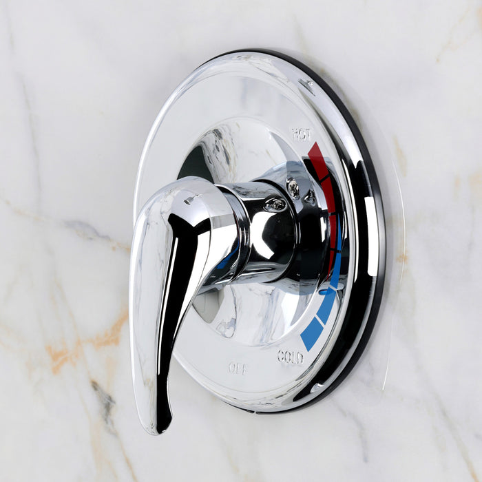 Kingston KBX651 Single-Handle Pressure Balanced Tub and Shower Faucet, Polished Chrome