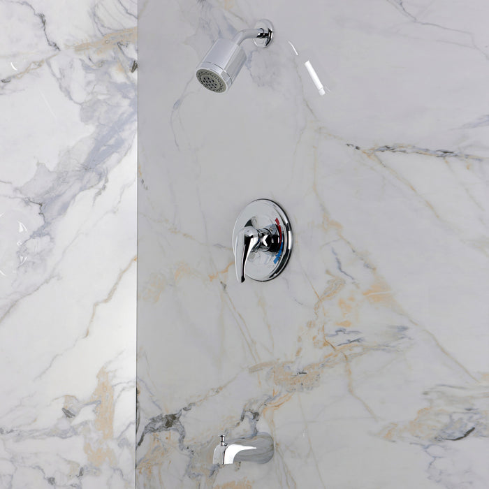 Kingston KBX651 Single-Handle Pressure Balanced Tub and Shower Faucet, Polished Chrome