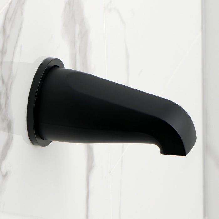 Kingston Sona KBX8130KNL - Convergent Triple-Handle Tub and Shower Faucet with Knurled Handle, Matte Black