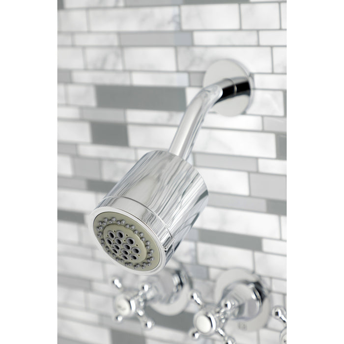 Kingston Tulare KBX8131BX - Metropolitan Triple-Handle Tub and Shower Faucet, Polished Chrome