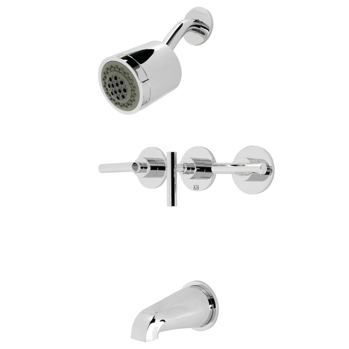 Kingston Sona KBX8131CML - Manhattan Triple-Handle Tub and Shower Faucet, Polished Chrome