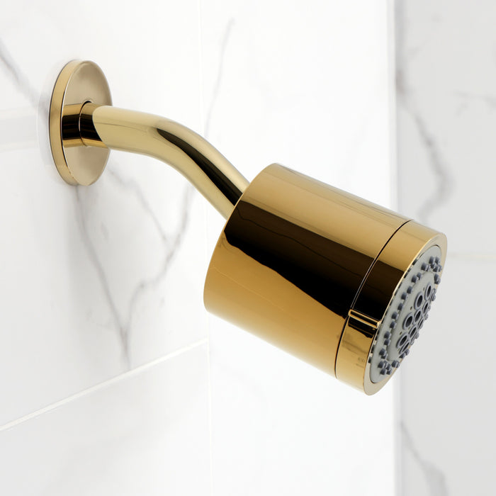 Kingston Sona KBX8132KNL - Convergent Triple-Handle Tub and Shower Faucet with Knurled Handle, Polished Brass