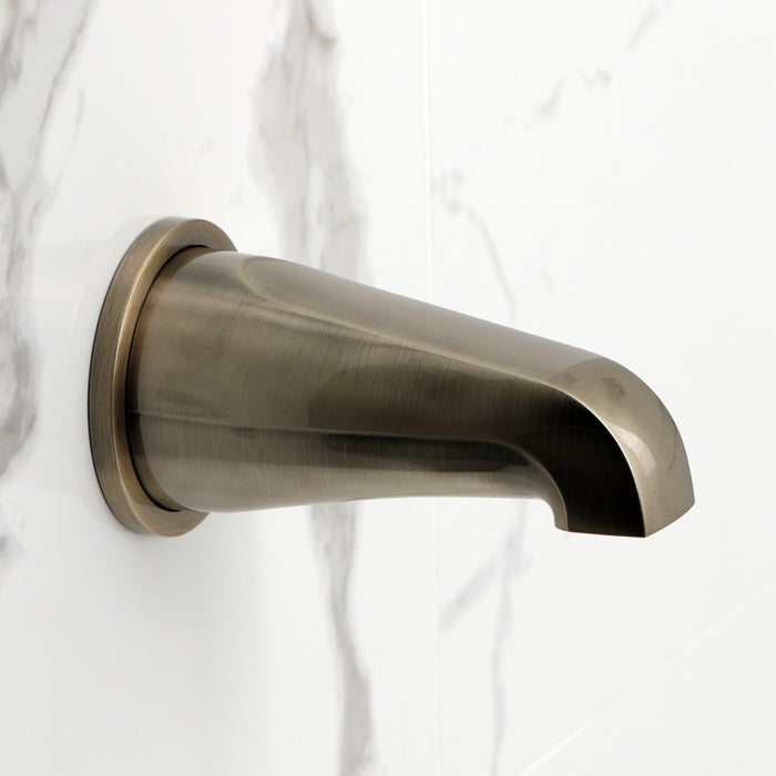 Kingston Sona KBX8133KNL - Convergent Triple-Handle Tub and Shower Faucet with Knurled Handle, Antique Brass