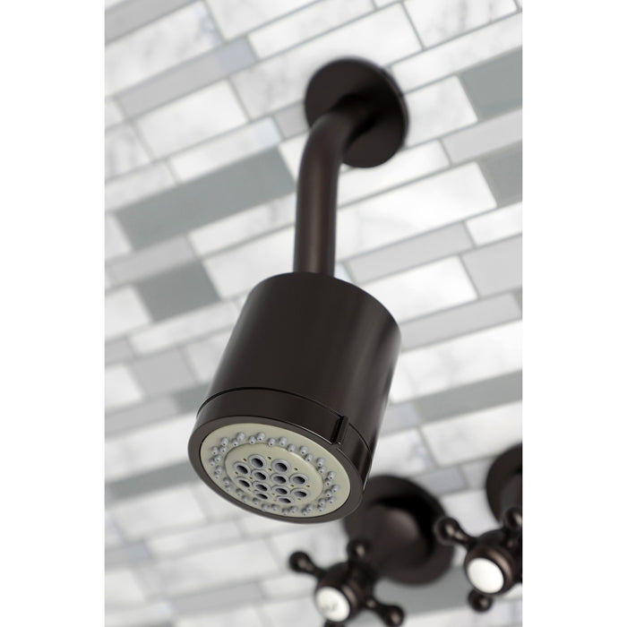 Kingston Tulare KBX8135BX - Metropolitan Triple-Handle Tub and Shower Faucet, Oil Rubbed Bronze