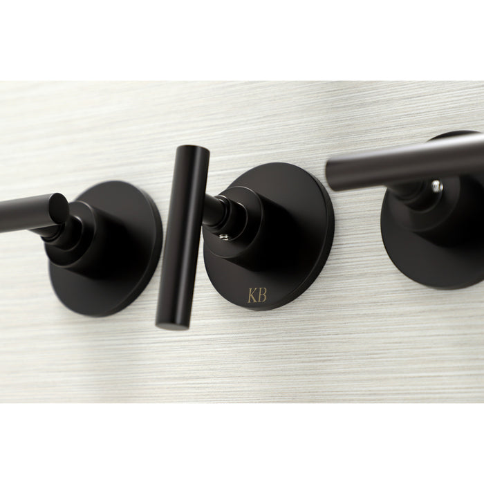 Kingston Sona KBX8135CML - Manhattan Triple-Handle Tub and Shower Faucet, Oil Rubbed Bronze