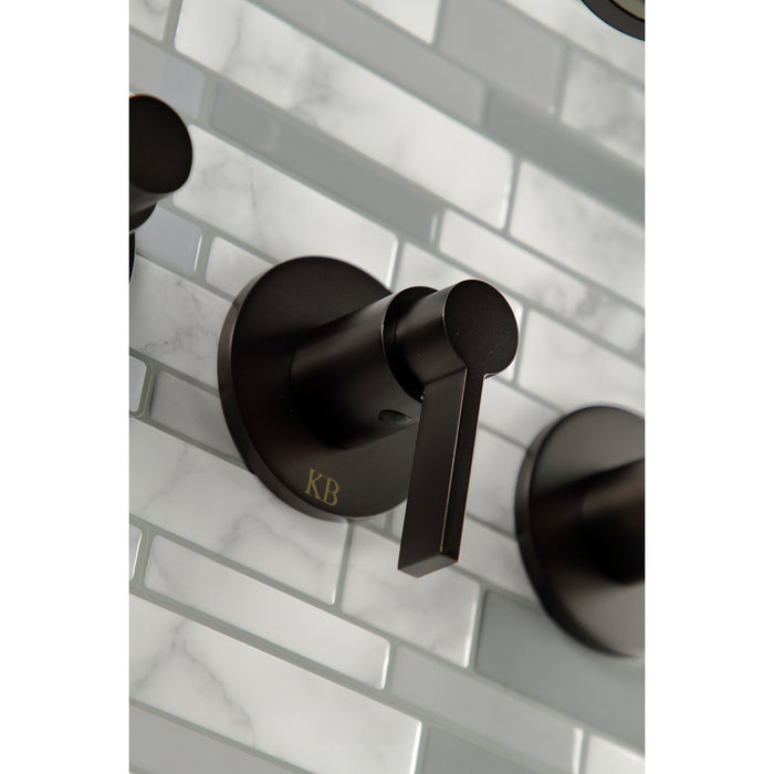 Kingston Sona KBX8135NDL - NuvoFusion Triple-Handle Tub and Shower Faucet, Oil Rubbed Bronze
