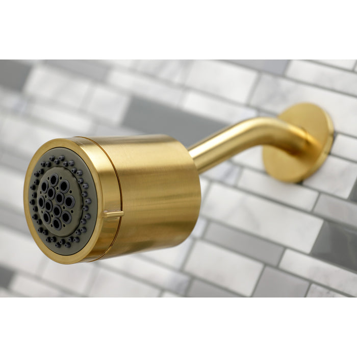 Kingston Sona KBX8137NDL - NuvoFusion Triple-Handle Tub and Shower Faucet, Brushed Brass