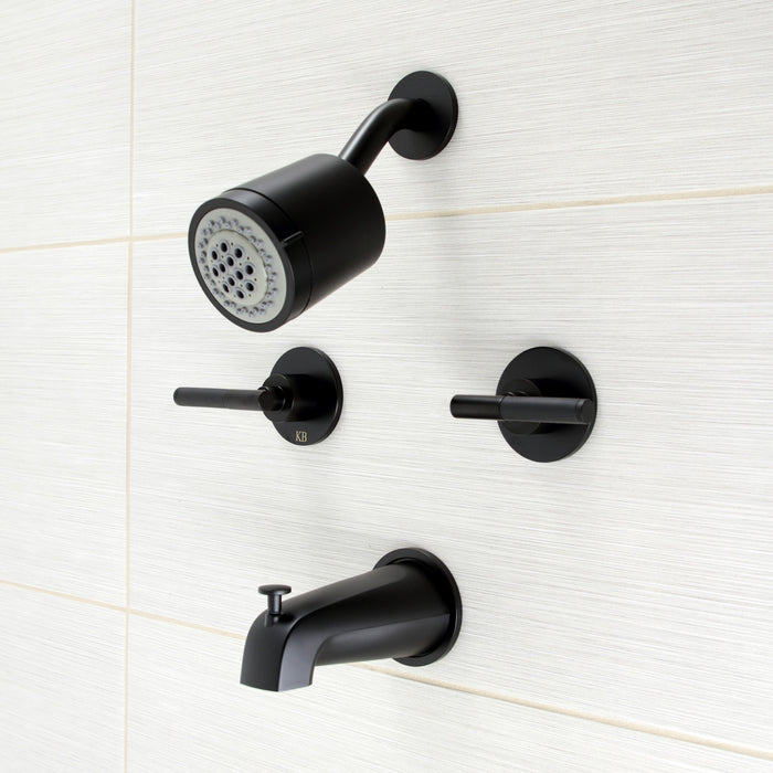 Kingston Sona KBX8140CKL - Kaiser Double-Handle Tub and Shower Faucet, Matte Black