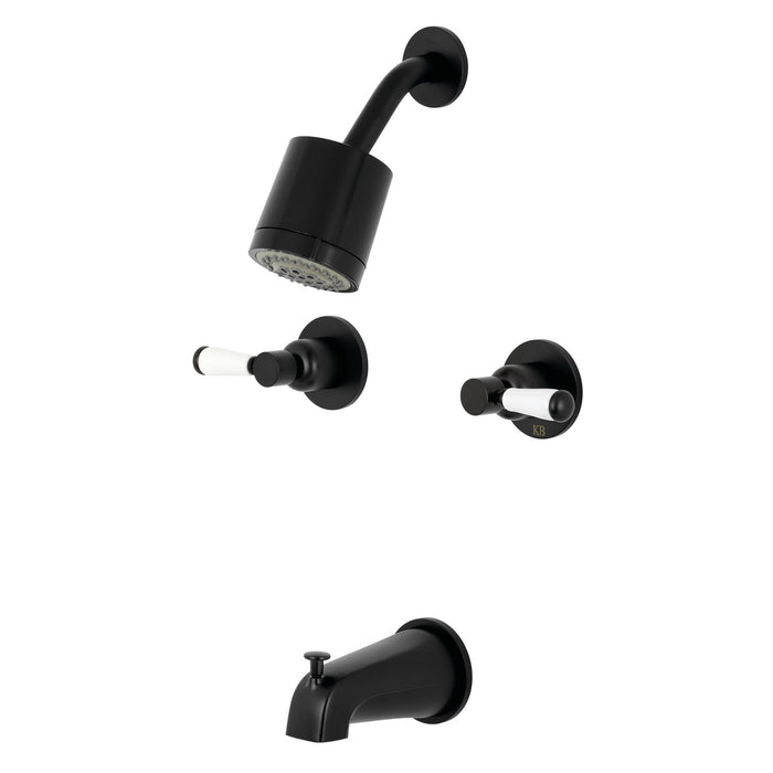 Kingston Tulare KBX8140DPL - Paris Double-Handle Tub and Shower Faucet, Matte Black