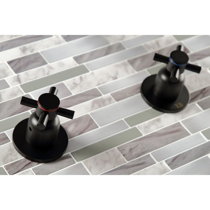 Kingston Sona KBX8140DX - Concord Double-Handle Tub and Shower Faucet, Matte Black