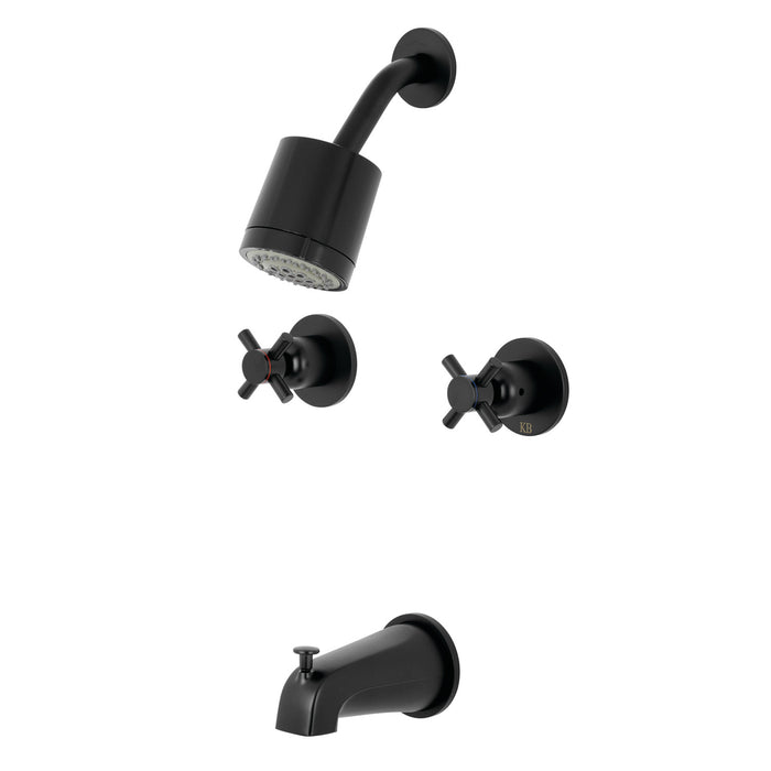 Kingston Sona KBX8140DX - Concord Double-Handle Tub and Shower Faucet, Matte Black