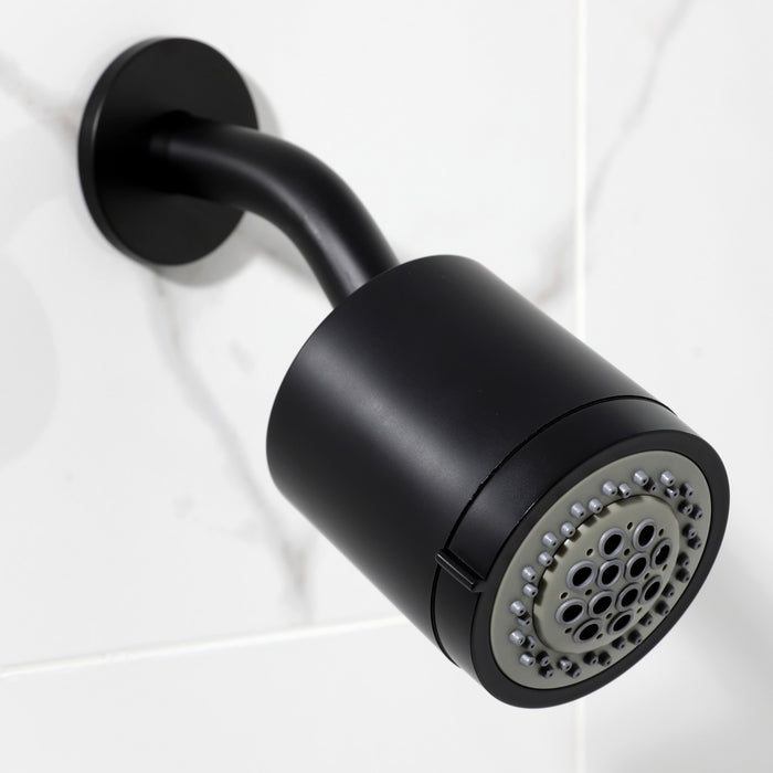 Convergent KBX8140KNL Double-Handle Tub and Shower Faucet with Knurled Handle, Matte Black