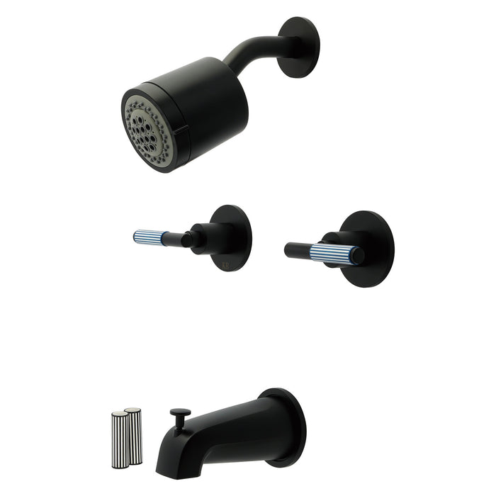 Kingston Sona KBX8140KPS - Verona Double-Handle Tub and Shower Faucet, Matte Black