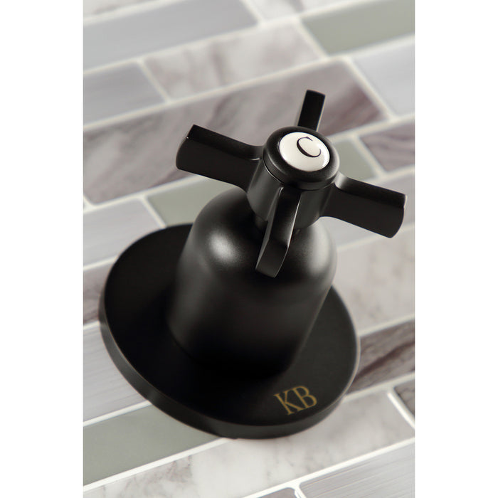 Kingston Tulare KBX8140ZX - Millennium Double-Handle Tub and Shower Faucet, Matte Black