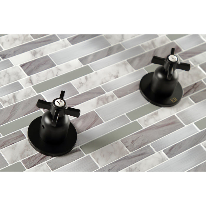 Kingston Tulare KBX8140ZX - Millennium Double-Handle Tub and Shower Faucet, Matte Black
