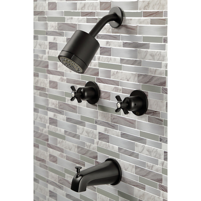 Kingston Tulare KBX8140ZX - Millennium Double-Handle Tub and Shower Faucet, Matte Black