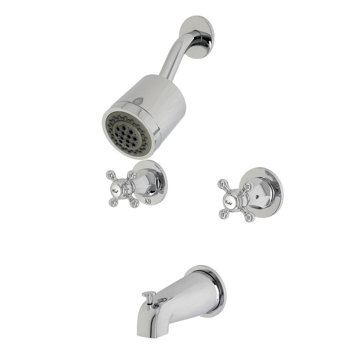 Kingston Tulare KBX8141BX - Metropolitan Double-Handle Tub and Shower Faucet, Polished Chrome