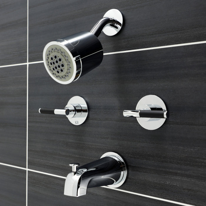 Kingston Sona KBX8141CKL - Kaiser Double-Handle Tub and Shower Faucet, Polished Chrome