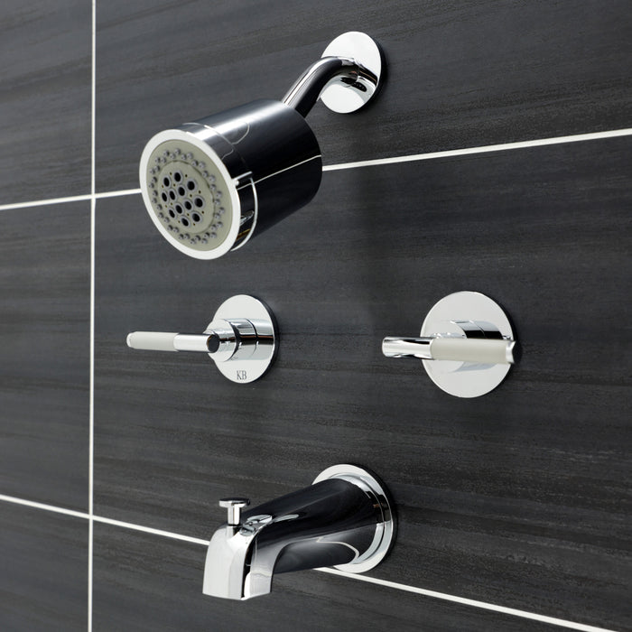 Kingston Sona KBX8141CKL - Kaiser Double-Handle Tub and Shower Faucet, Polished Chrome