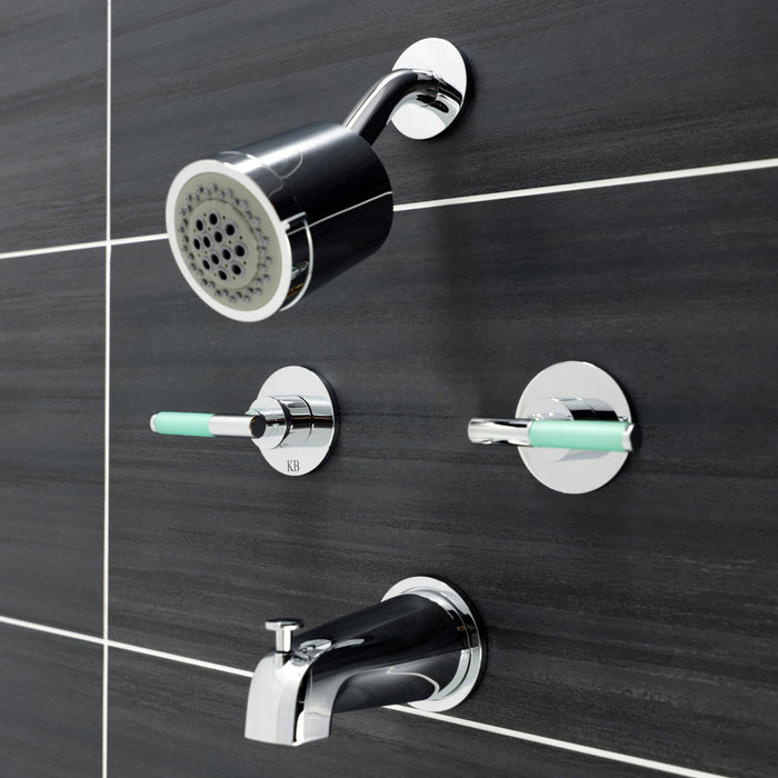 Kingston Sona KBX8141CKL - Kaiser Double-Handle Tub and Shower Faucet, Polished Chrome