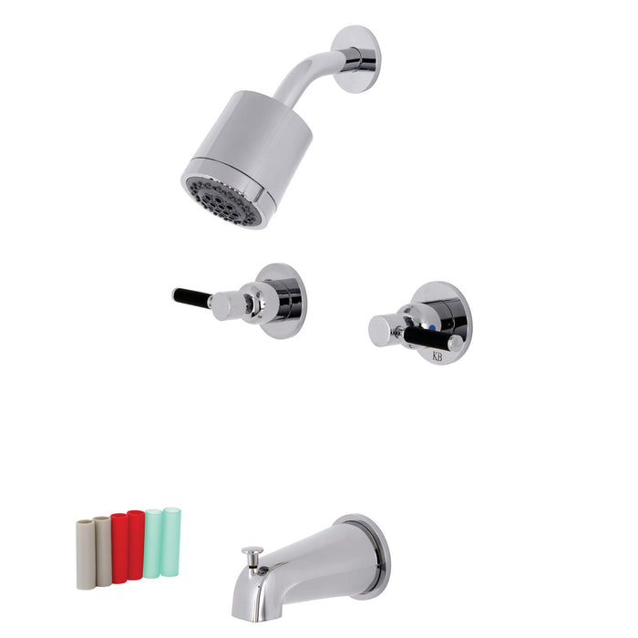 Kingston Sona KBX8141DKL - Kaiser Double-Handle Tub and Shower Faucet, Polished Chrome