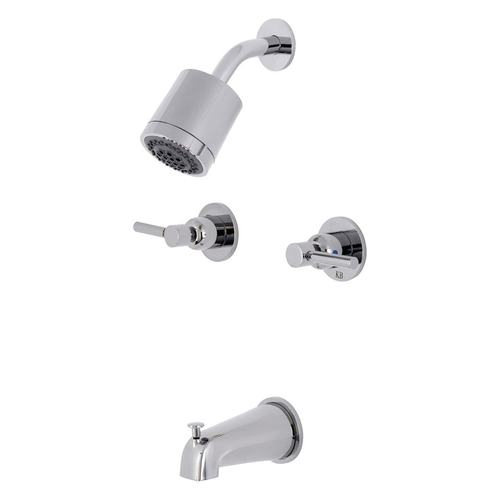 Kingston Sona KBX8141DL - Concord Double-Handle Tub and Shower Faucet, Polished Chrome