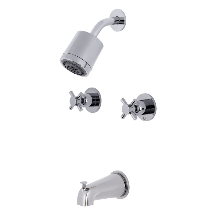 Kingston Sona KBX8141DX - Concord Double-Handle Tub and Shower Faucet, Polished Chrome