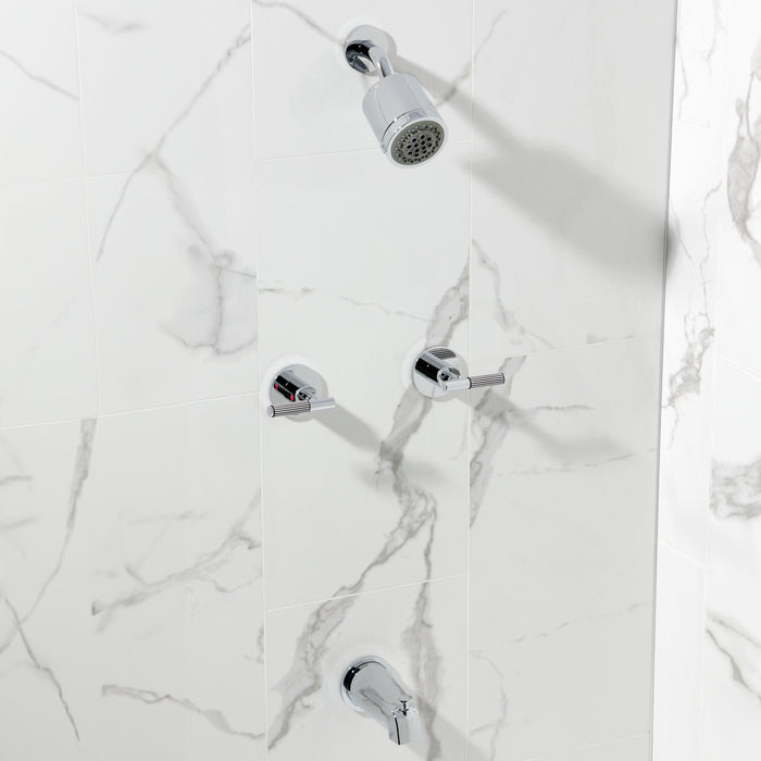 Kingston Sona KBX8141KPS - Verona Double-Handle Tub and Shower Faucet, Polished Chrome
