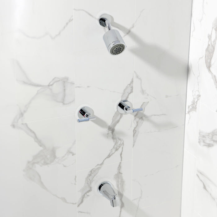 Kingston Sona KBX8141KPS - Verona Double-Handle Tub and Shower Faucet, Polished Chrome