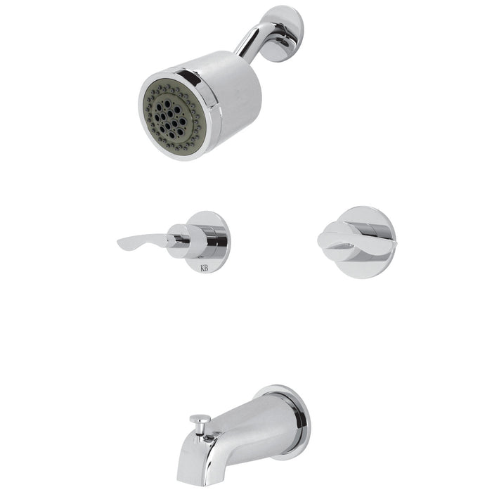 Kingston Tulare KBX8141SVL - Serena Double-Handle Tub and Shower Faucet, Polished Chrome