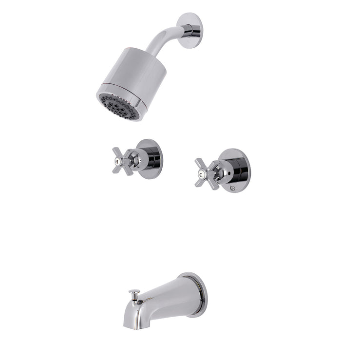 Kingston Tulare KBX8141ZX - Millennium Double-Handle Tub and Shower Faucet, Polished Chrome