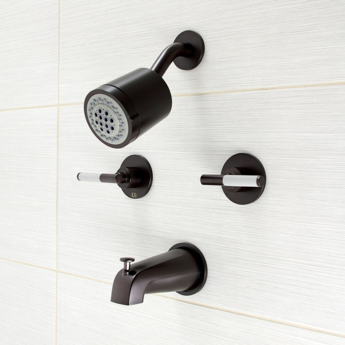 Kingston Sona KBX8145CKL - Kaiser Double-Handle Tub and Shower Faucet, Oil Rubbed Bronze