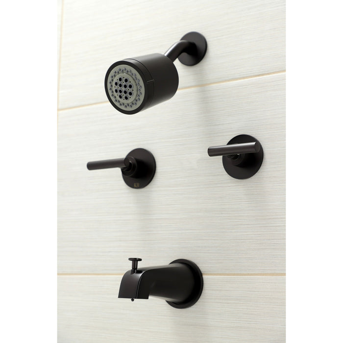 Kingston Sona KBX8145CML - Manhattan Double-Handle Tub and Shower Faucet, Oil Rubbed Bronze