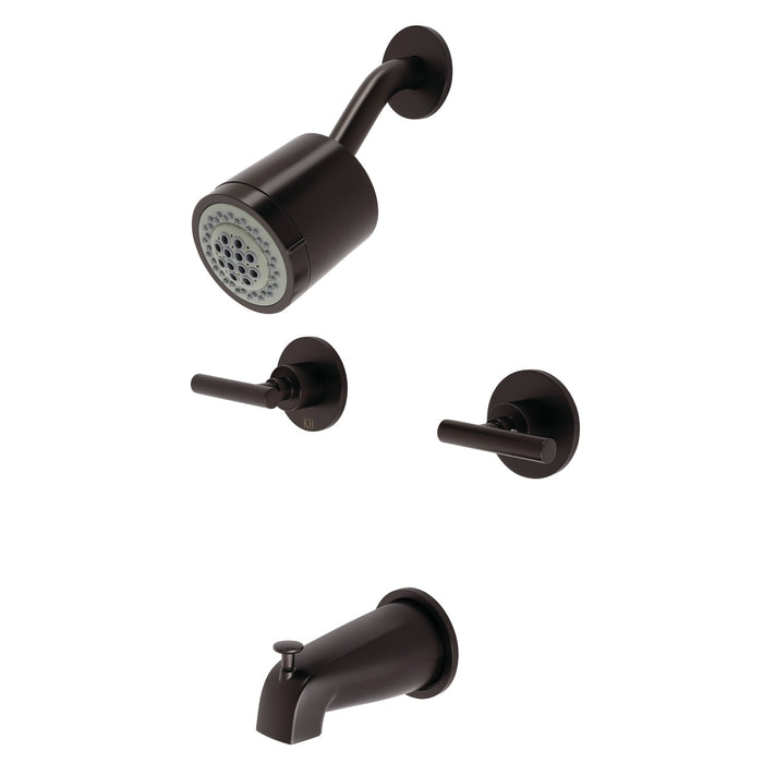 Kingston Sona KBX8145CML - Manhattan Double-Handle Tub and Shower Faucet, Oil Rubbed Bronze