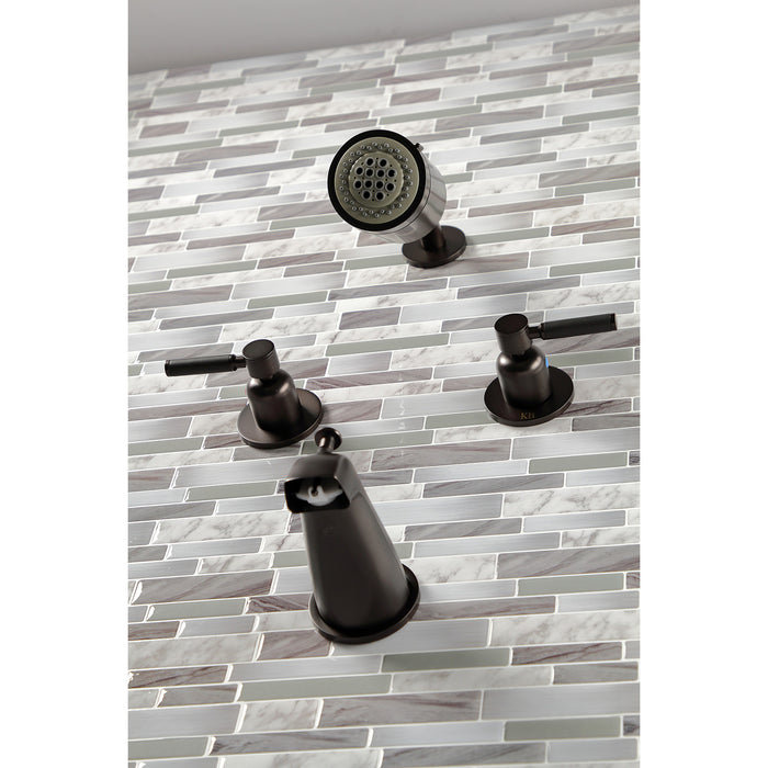 Kingston Sona KBX8145DKL - Kaiser Double-Handle Tub and Shower Faucet, Oil Rubbed Bronze