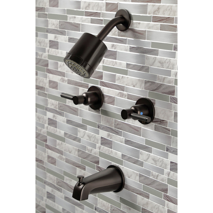Kingston Sona KBX8145DKL - Kaiser Double-Handle Tub and Shower Faucet, Oil Rubbed Bronze