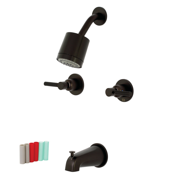 Kingston Sona KBX8145DKL - Kaiser Double-Handle Tub and Shower Faucet, Oil Rubbed Bronze