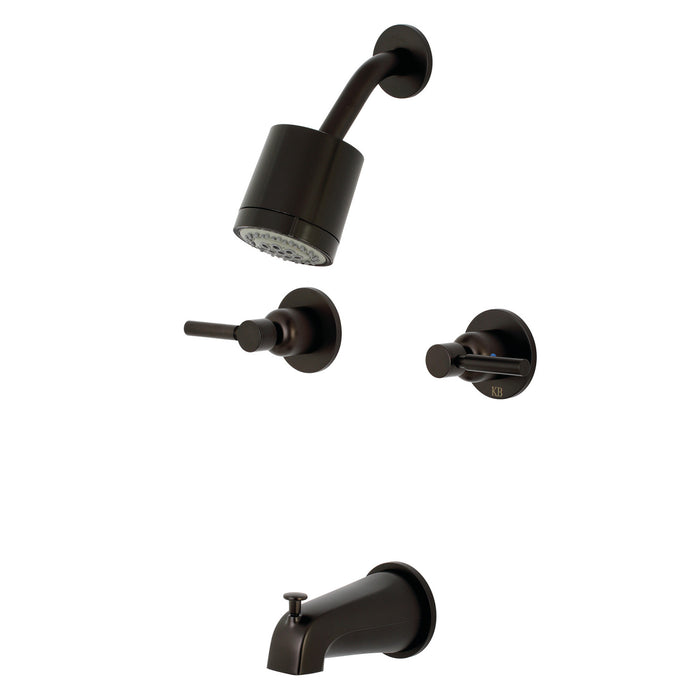 Kingston Sona KBX8145DL - Concord Double-Handle Tub and Shower Faucet, Oil Rubbed Bronze