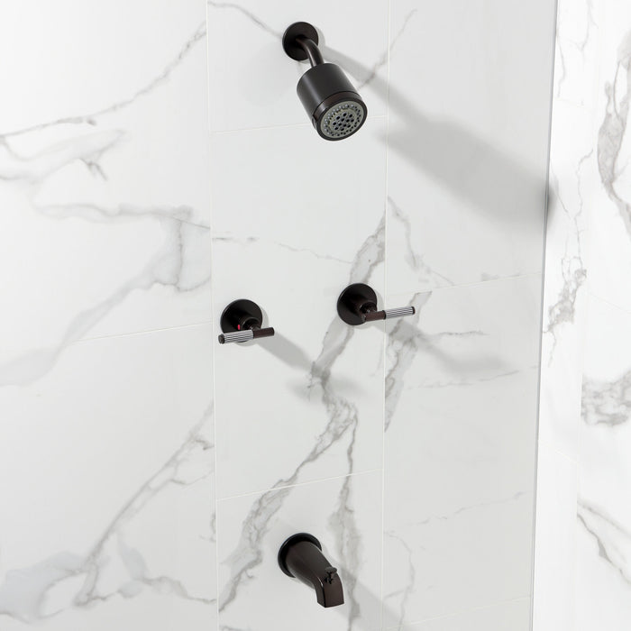 Kingston Sona KBX8145KPS - Verona Double-Handle Tub and Shower Faucet, Oil Rubbed Bronze