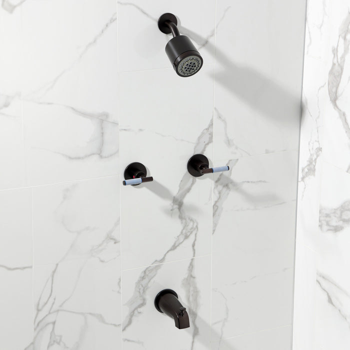 Kingston Sona KBX8145KPS - Verona Double-Handle Tub and Shower Faucet, Oil Rubbed Bronze